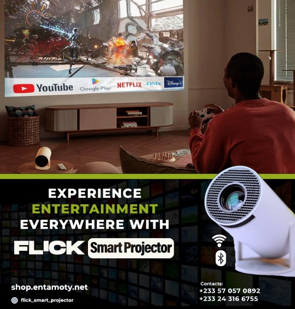 Flick Smart Mini Projector (White)